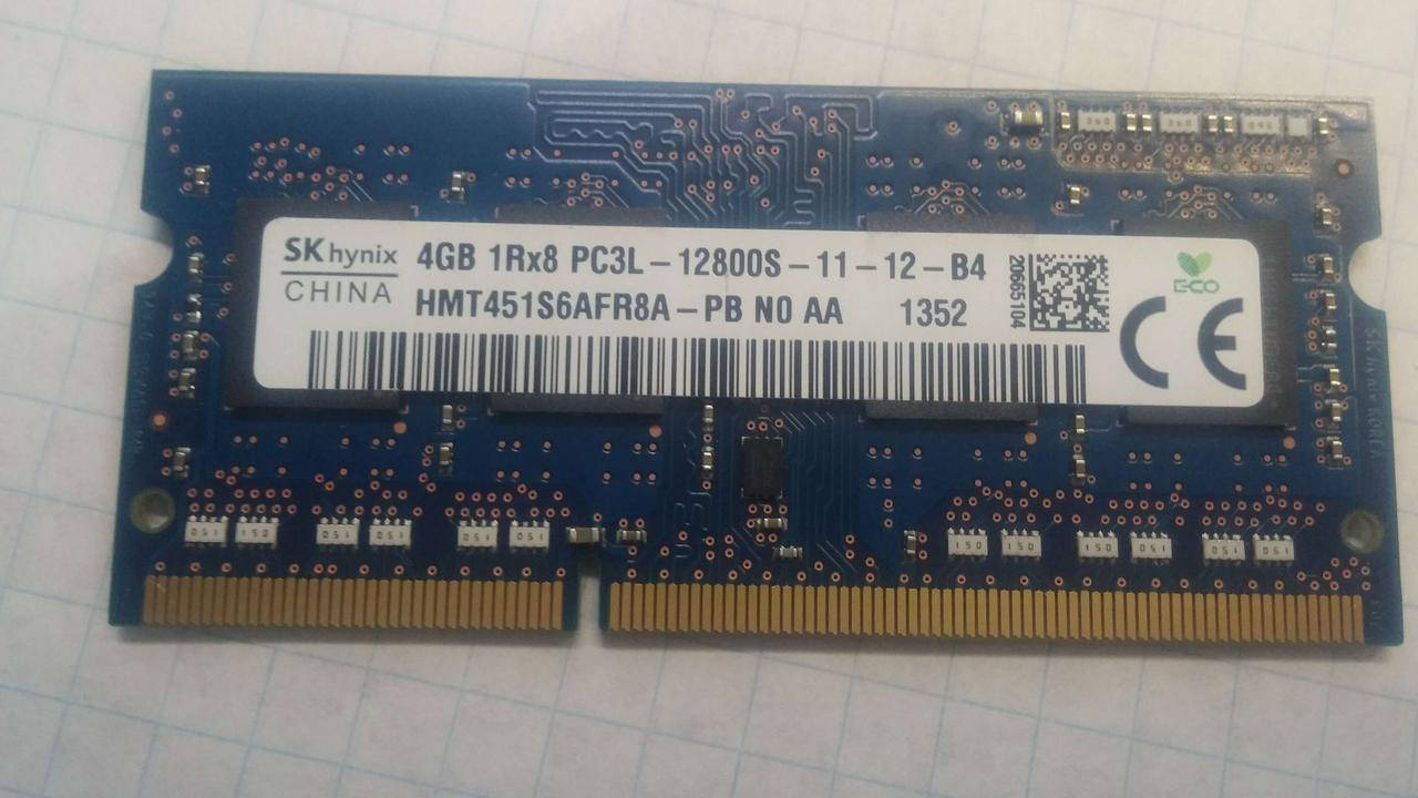 Для ноутбука 4GB DDR3L 1600MHz Hynix HMT451S6AFR8A PC3L 12800S 1Rx8 RAM Оперативная память
Для ноутбука 4GB DDR3L 1600MHz Hynix HMT451S6AFR8A PC3L 12800S 1Rx8 RAM Оперативная память