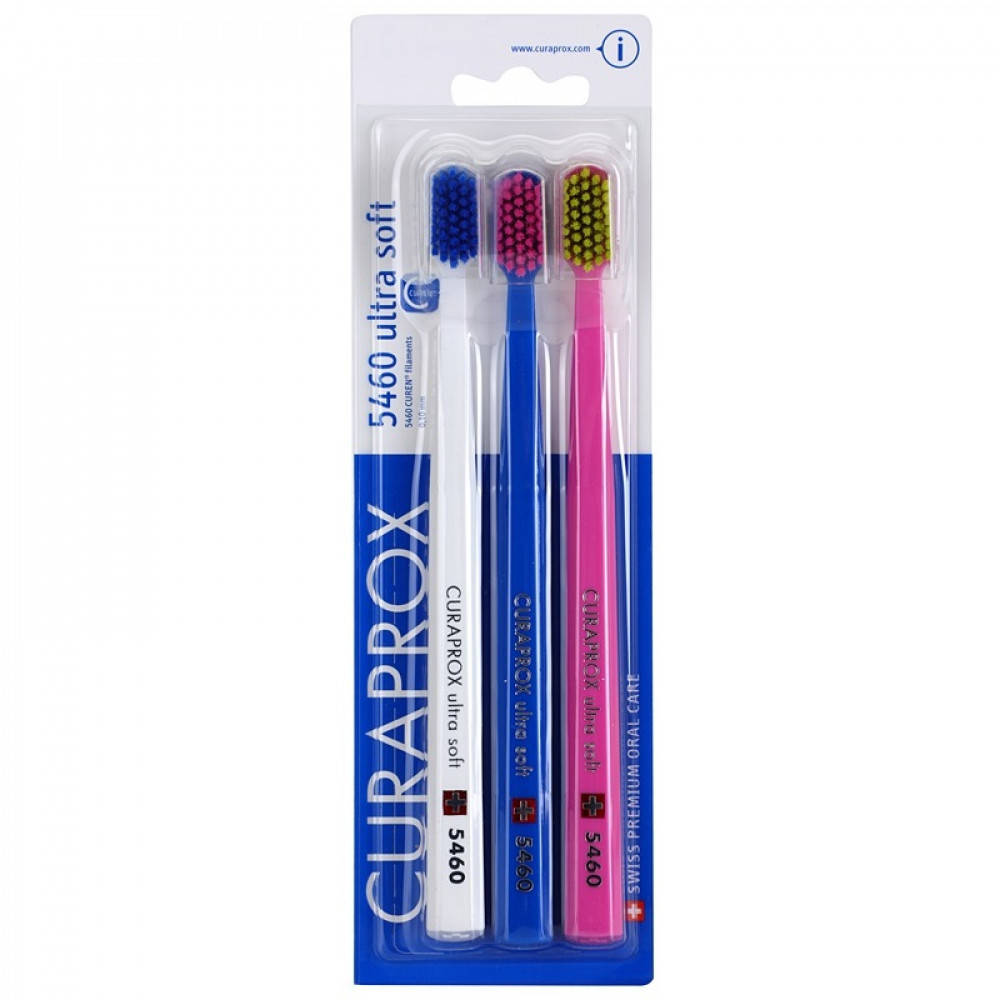 Набор зубных щеток Curaprox CS 5460 Ultra Soft ультра-мягкая Белая + Синяя + Розовая 3 шт
Набор зубных щеток Curaprox CS 5460 Ultra Soft ультра-мягкая Белая + Синяя + Розовая 3 шт
