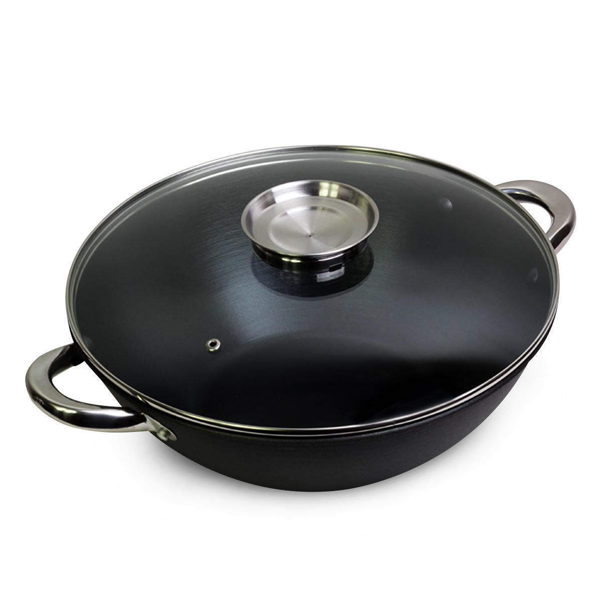 Казан чугунный "Wok", с антипригарны покрытием, с крышкой, с лопаткой, с сеткой и 2 палочками, 4,5 L
Казан чугунный "Wok", с антипригарны покрытием, с крышкой, с лопаткой, с сеткой и 2 палочками, 4,5 L