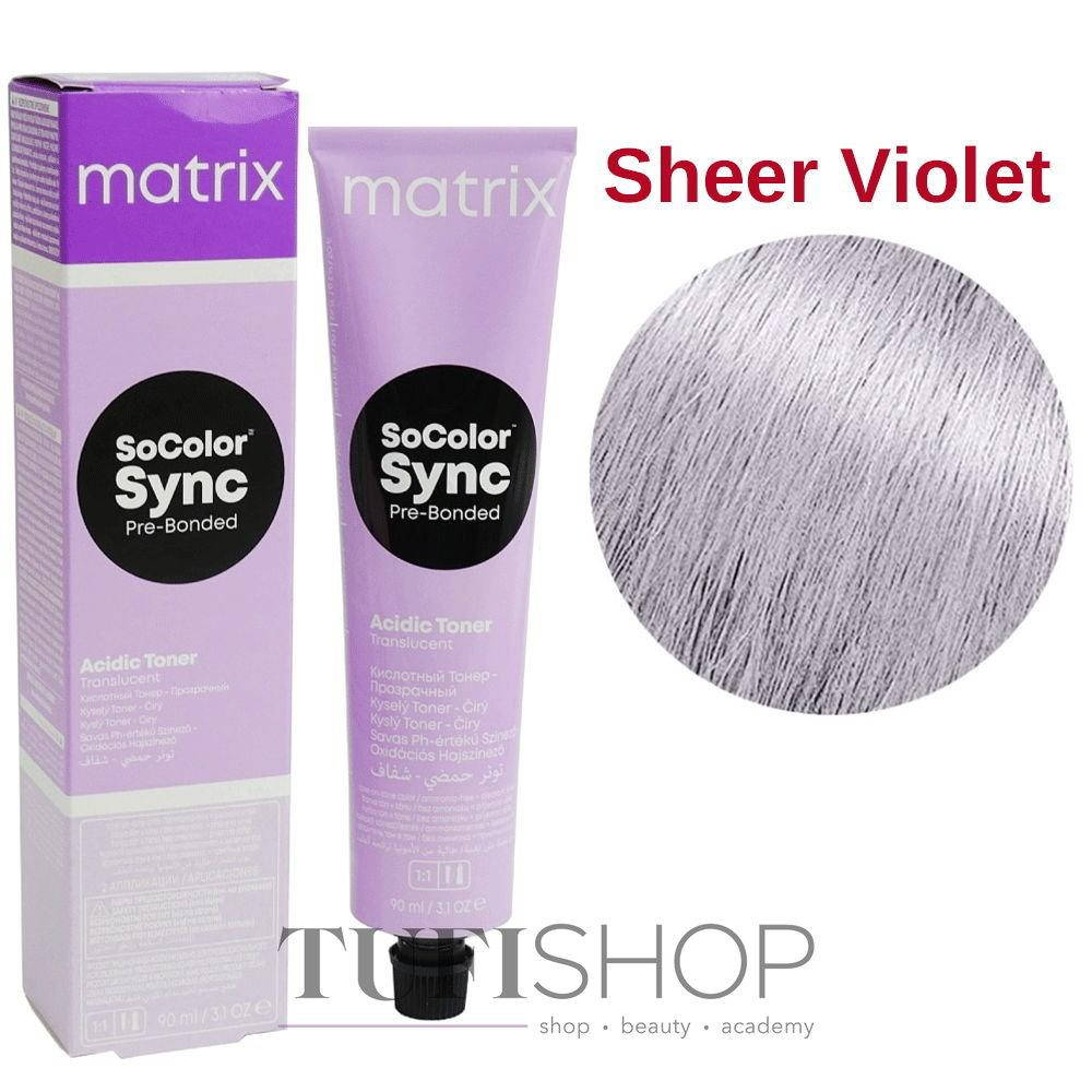 Тонер безаммиачный для волос Matrix Color Sync Sheer Violet (прозрачный перламутровый), 90 мл
Тонер безаммиачный для волос Matrix Color Sync Sheer Violet (прозрачный перламутровый), 90 мл