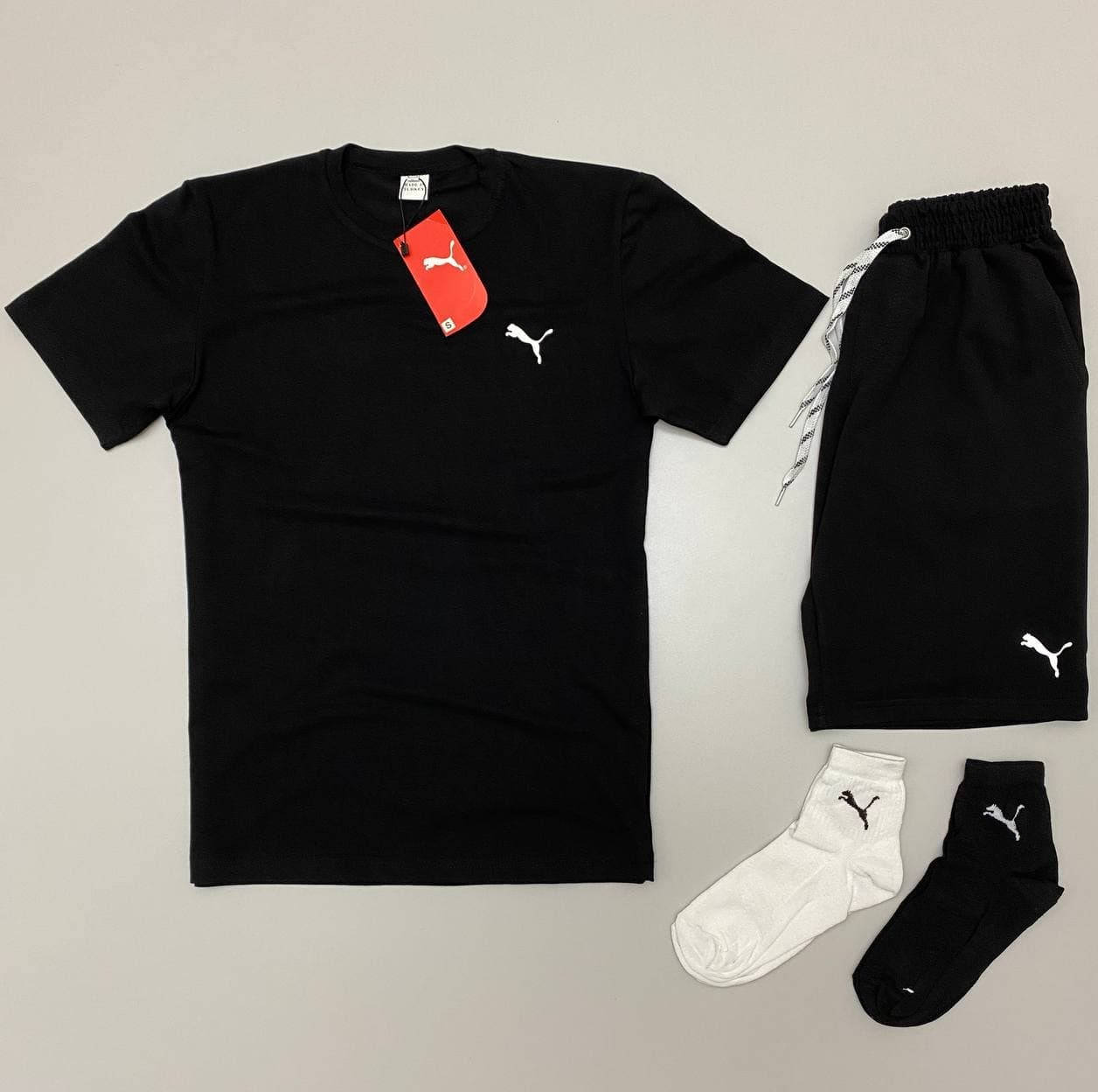 Мужской комплект летний футболка + шорты костюм летний Puma черный Турция. Живое фото XL
Мужской комплект летний футболка + шорты костюм летний Puma черный Турция. Живое фото XL