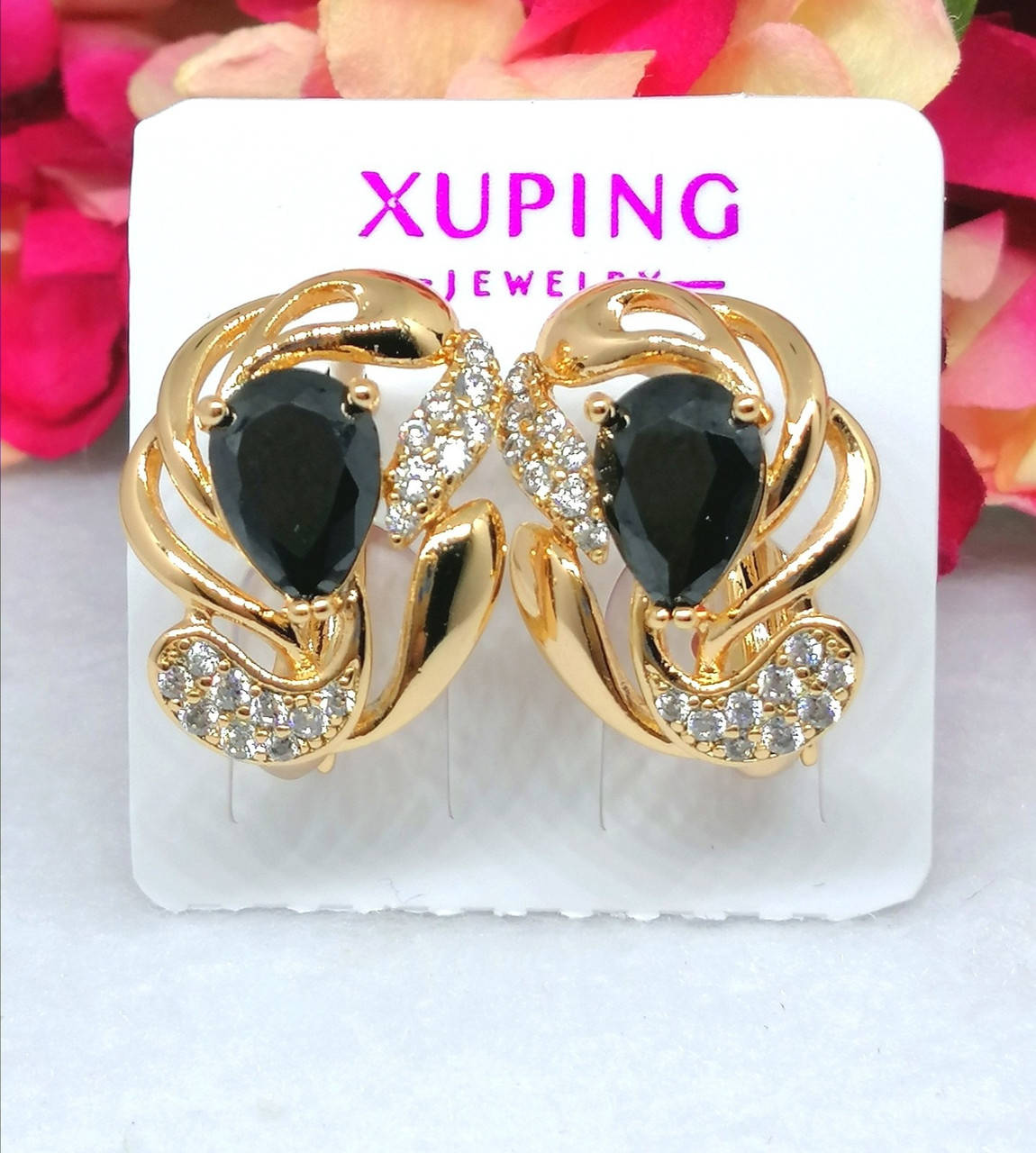 Серьги женские из медицинского золота. Ювелирная бижутерия Xuping. Позолоченные серьги
Серьги женские из медицинского золота. Ювелирная бижутерия Xuping. Позолоченные серьги