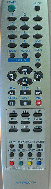 Пульт для телевизора LG. Модель 6710V0077V
Пульт для телевизора LG. Модель 6710V0077V