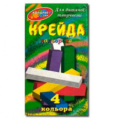 Крейда кольорова 4кол. квадр. "Колорит" 72x216
Крейда кольорова 4кол. квадр. "Колорит" 72x216