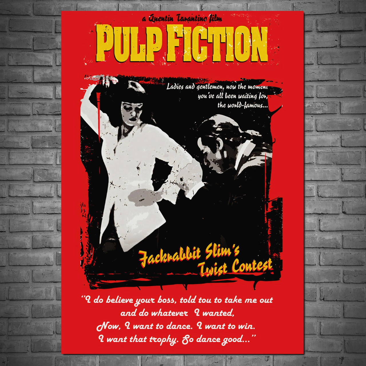 Плакат "Криминальное чтиво, Pulp Fiction, Twist Contest" (артикул 0938) 85, Глянцевая, 60
Плакат "Криминальное чтиво, Pulp Fiction, Twist Contest" (артикул 0938) 85, Глянцевая, 60