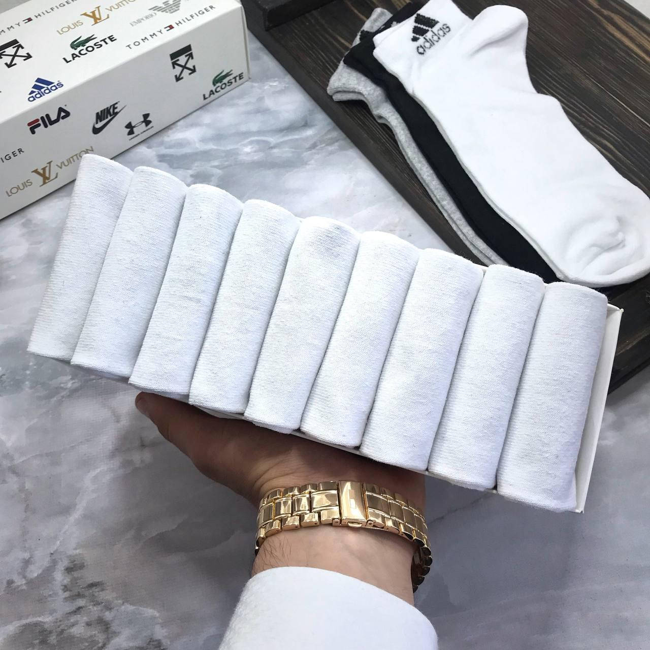 Белые стильные короткие носки Adidas 9 пар в коробке хлопок, Подарочный набор носки черные 9 штук 41-45
Белые стильные короткие носки Adidas 9 пар в коробке хлопок, Подарочный набор носки черные 9 штук 41-45