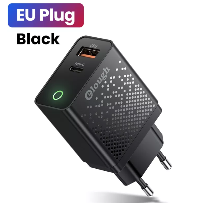 Сетевое зарядное устройство для быстрой зарядки 20W PD Type-C QC USB зарядный блок зарядка для телефона F20-2B, Черный
Сетевое зарядное устройство для быстрой зарядки 20W PD Type-C QC USB зарядный блок зарядка для телефона F20-2B, Черный