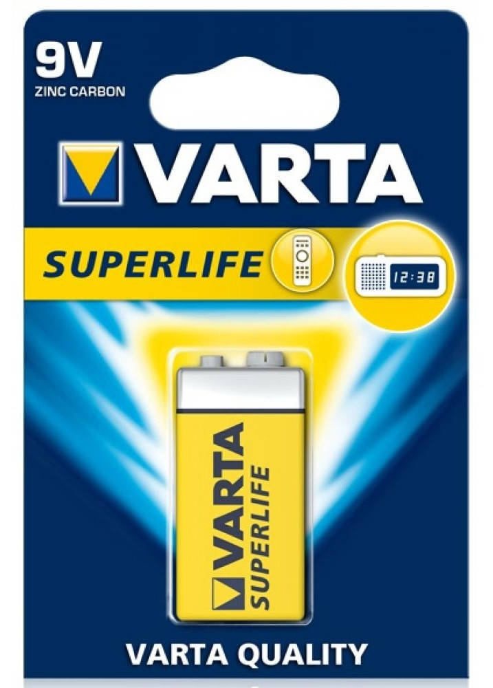Батарейка Крона Varta SUPERLIFE 6F22 9V 
Батарейка Крона Varta SUPERLIFE 6F22 9V