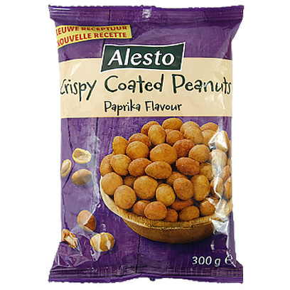 Горішки Алесто арахіс з паприкою Alesto crispy coated peanuts 300g 30шт/ящ (Код : 00-00012276)
Горішки Алесто арахіс з паприкою Alesto crispy coated peanuts 300g 30шт/ящ (Код : 00-00012276)