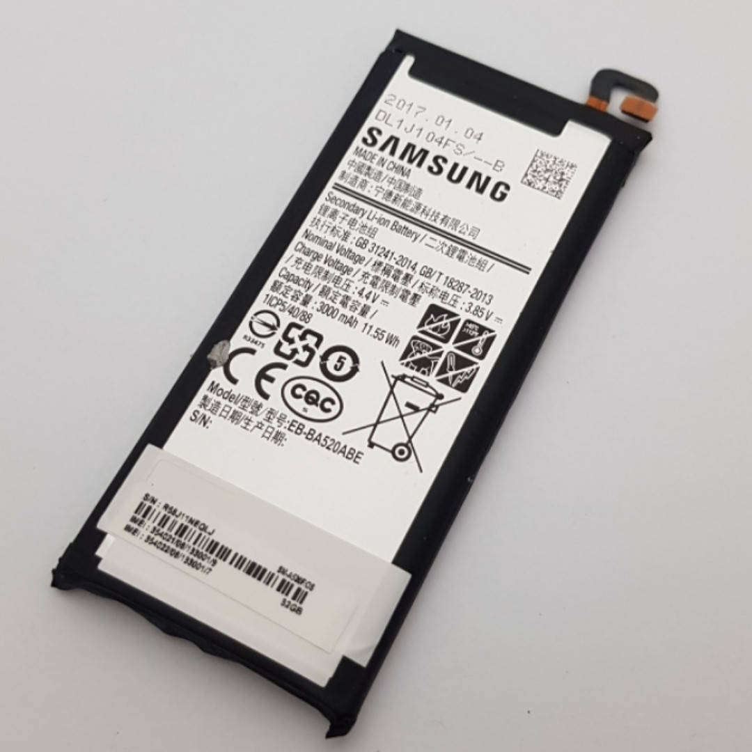 Батарея Samsung A5 2017 SM-A520F EB-BA520ABE Сервисный оригинал с разборки (до 10% износа)
Батарея Samsung A5 2017 SM-A520F EB-BA520ABE Сервисный оригинал с разборки (до 10% износа)