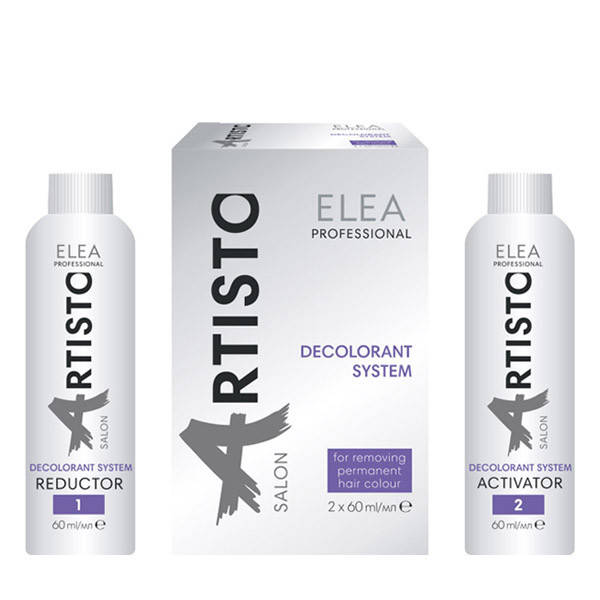 Система для устранения краски с волос Elea Professional Artisto Salon Decolorant System 2 шт. х 60 мл
Система для устранения краски с волос Elea Professional Artisto Salon Decolorant System 2 шт. х 60 мл