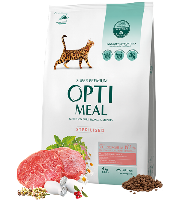 Optimeal Cat Adult Sterilised Beef & Sorghum 4кг корм для стерилизованных кошек (говядина)
Optimeal Cat Adult Sterilised Beef & Sorghum 4кг корм для стерилизованных кошек (говядина)