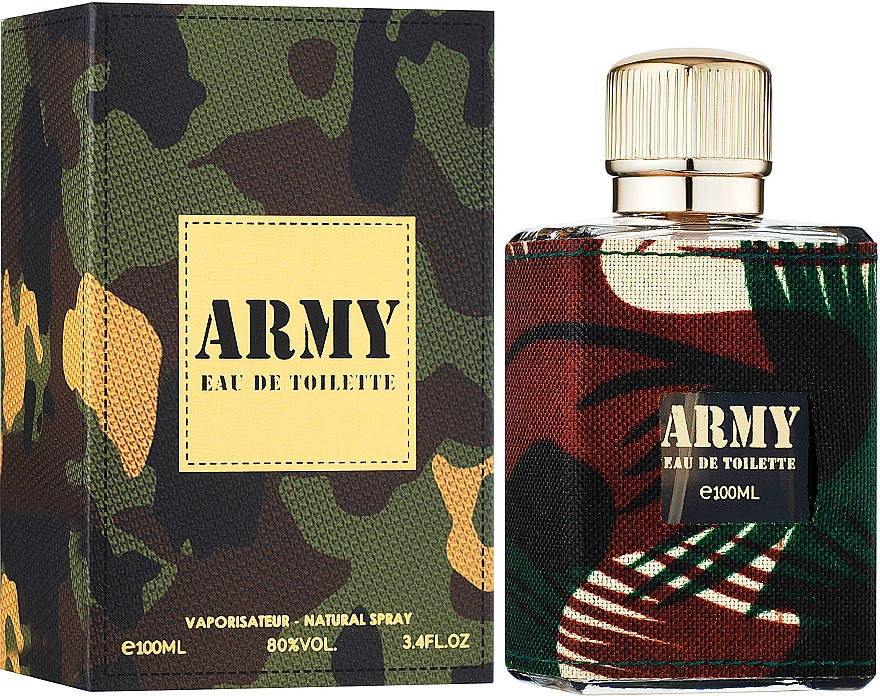 Туалетная вода для мужчин ABD Army 100ml 
Туалетная вода для мужчин ABD Army 100ml