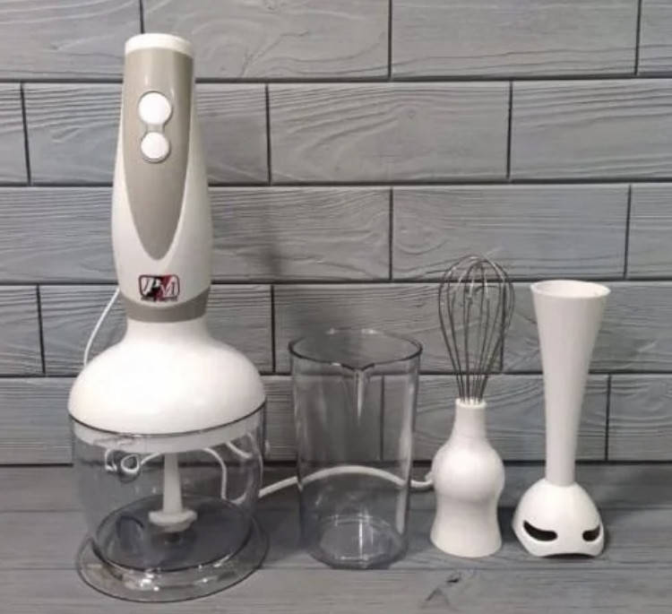 Блендер Promotec 4 в 1 миксер измельчитель венчик, Белый
Блендер Promotec 4 в 1 миксер измельчитель венчик, Белый