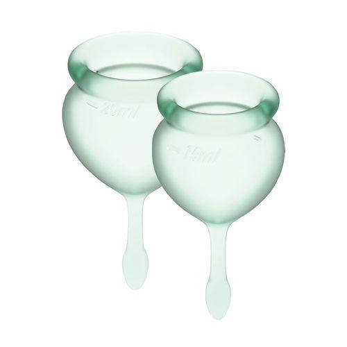 Набор менструальных чаш Satisfyer Feel Good (light green), 15мл и 20мл, мешочек для хранения
Набор менструальных чаш Satisfyer Feel Good (light green), 15мл и 20мл, мешочек для хранения
