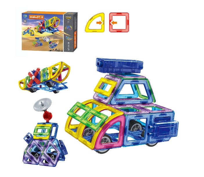 Конструктор LT5001 магнитный, транспорт, 96 деталей 
Конструктор LT5001 магнитный, транспорт, 96 деталей