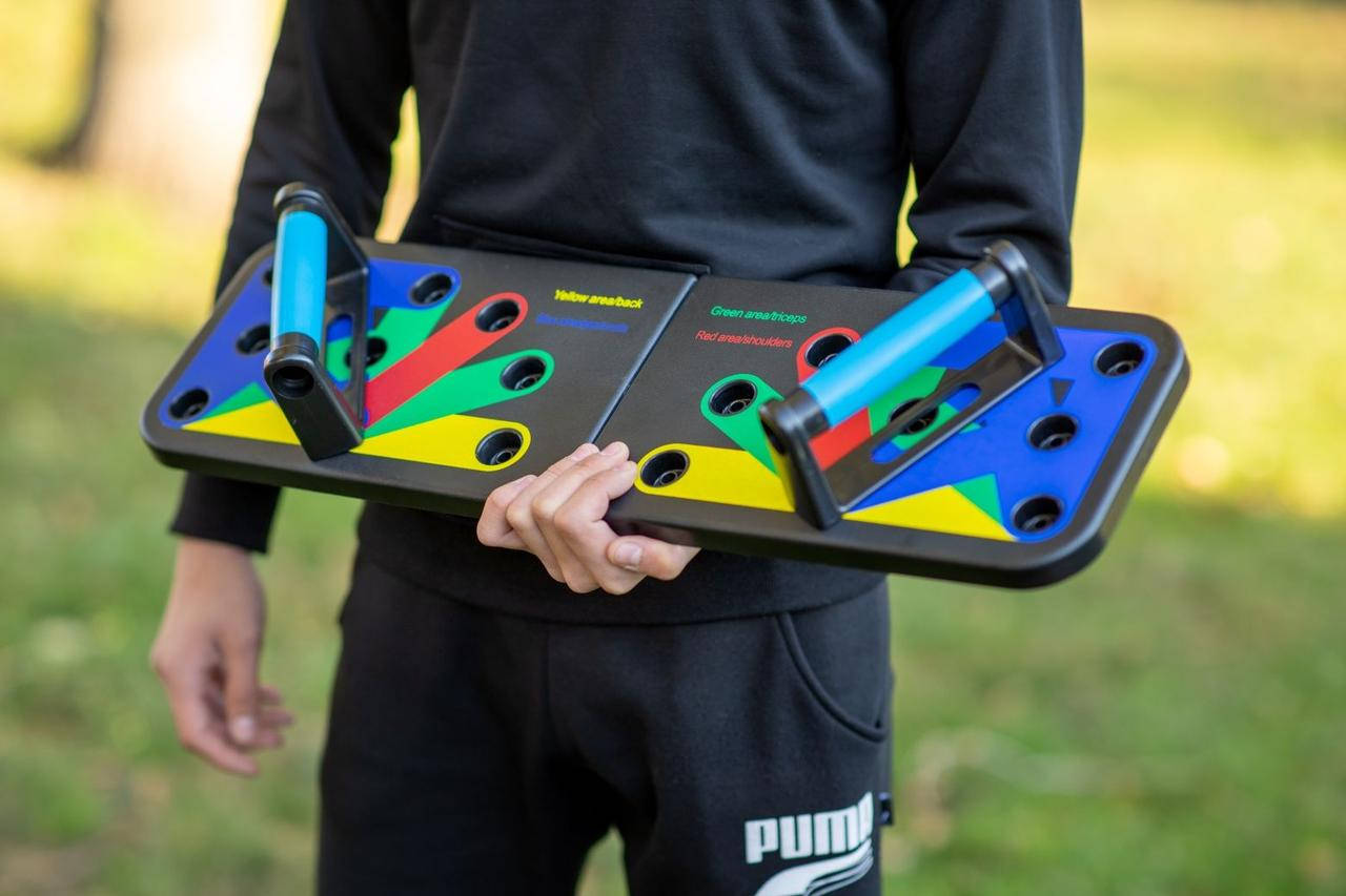 Доска для отжиманий, опоры для отжиманий, стойка для бодибилдинга Push Up Rack Board с упорами разным хватом
Доска для отжиманий, опоры для отжиманий, стойка для бодибилдинга Push Up Rack Board с упорами разным хватом