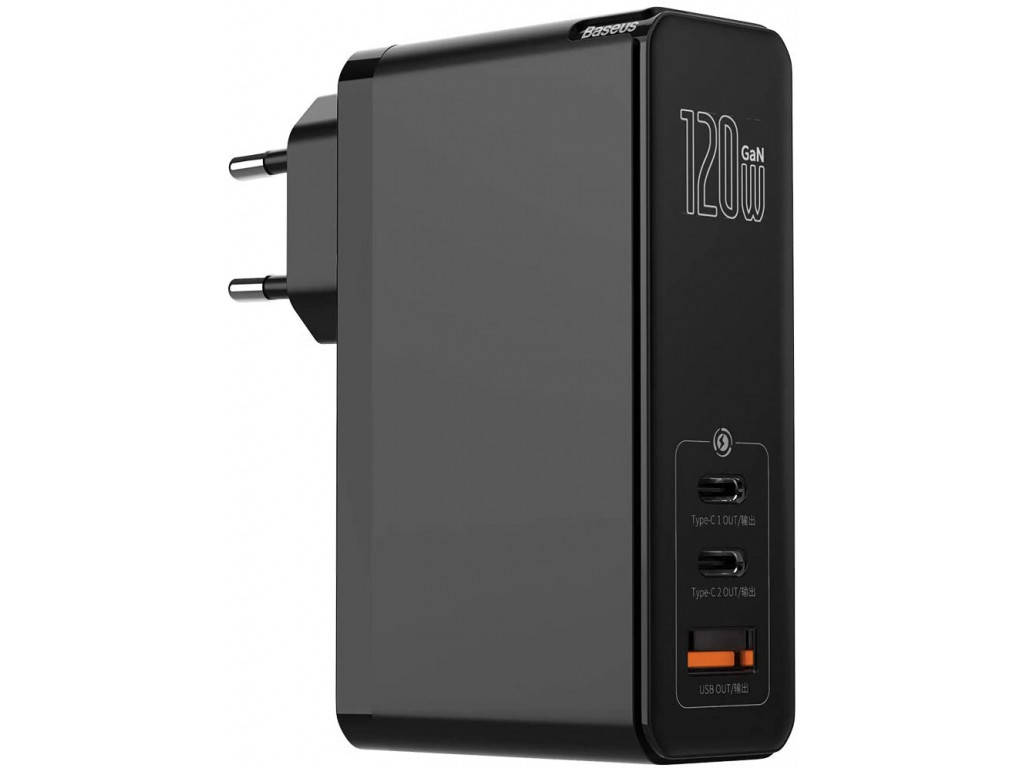 Сетевое зарядное устройство Baseus GaN Mini Quick Charger 120W + кабель Type C-Type C 100W 20V/5A (CCGAN-J01), Черный
Сетевое зарядное устройство Baseus GaN Mini Quick Charger 120W + кабель Type C-Type C 100W 20V/5A (CCGAN-J01), Черный
