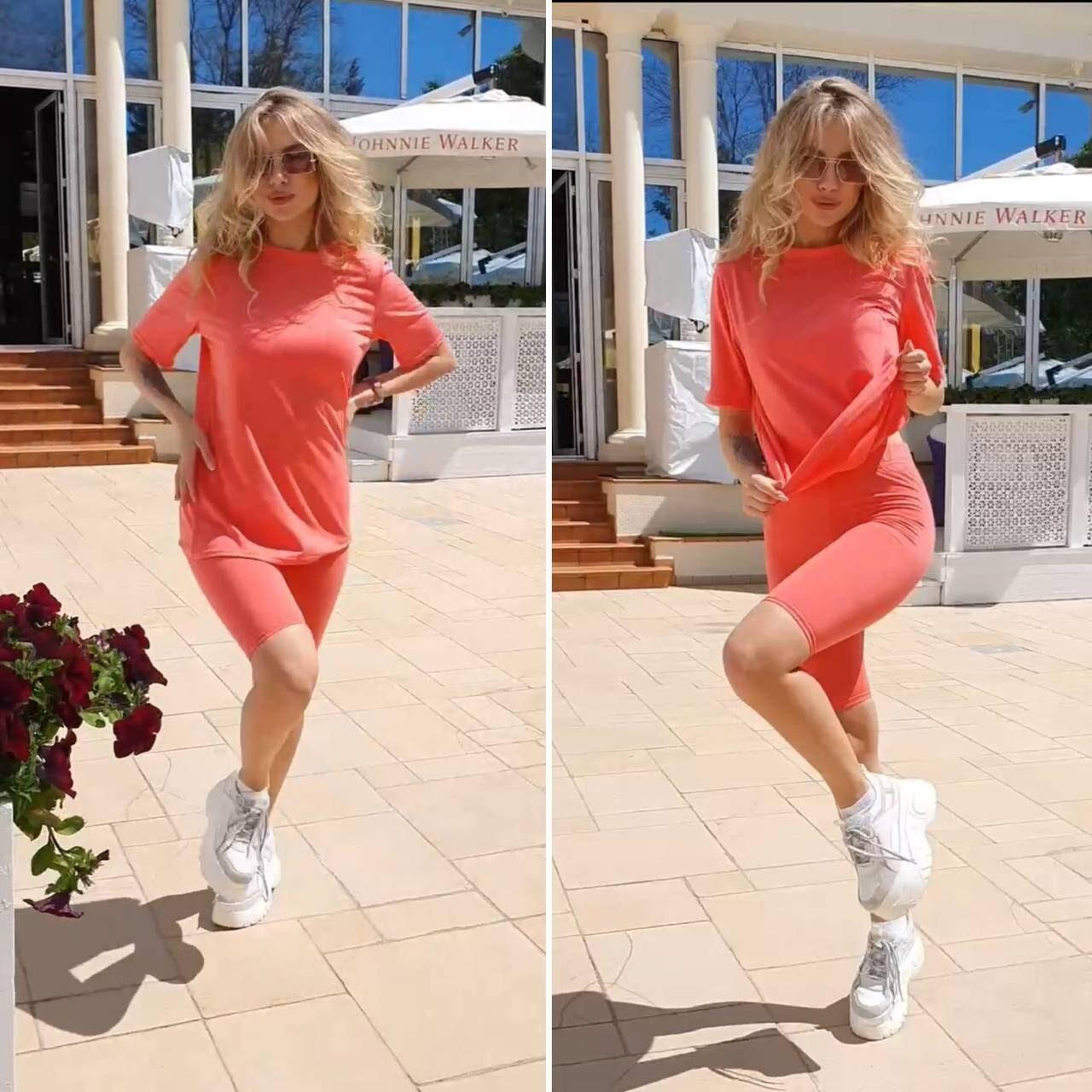 Стильный женский костюм Футболка+Велосипедки Ткань "Трикотаж" 42, 44, 46, 48 размер 42 46, Коралловый
Стильный женский костюм Футболка+Велосипедки Ткань "Трикотаж" 42, 44, 46, 48 размер 42 46, Коралловый