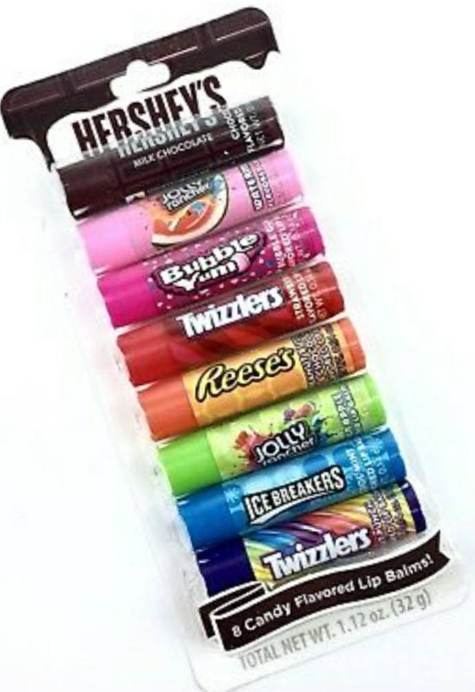 Набор 8 штук Американские Бальзамы для губ - Hershey's Lip Balm, Reeses, Jolly Rancher, Bubble yum, Twizzlers
Набор 8 штук Американские Бальзамы для губ - Hershey's Lip Balm, Reeses, Jolly Rancher, Bubble yum, Twizzlers