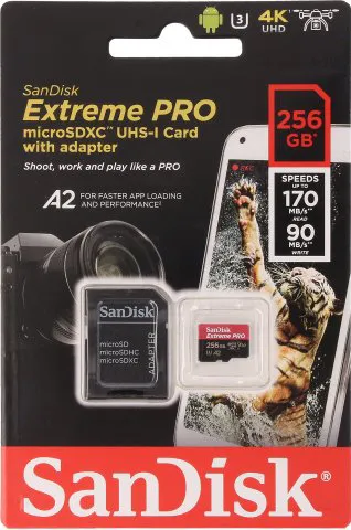 Карта памяти SanDisk 256GB microSDXC Class 10 UHS-I V30 U3 A2 Extreme Pro + адаптер (SDSQXCZ-256G-GN6MA)
Карта памяти SanDisk 256GB microSDXC Class 10 UHS-I V30 U3 A2 Extreme Pro + адаптер (SDSQXCZ-256G-GN6MA)