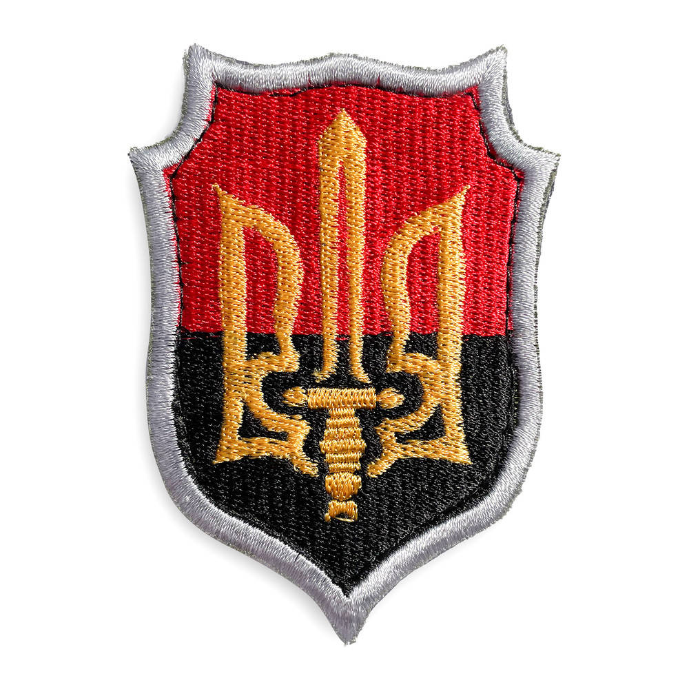 Шеврон на липучке Герб УПА 6х8 см 
Шеврон на липучке Герб УПА 6х8 см