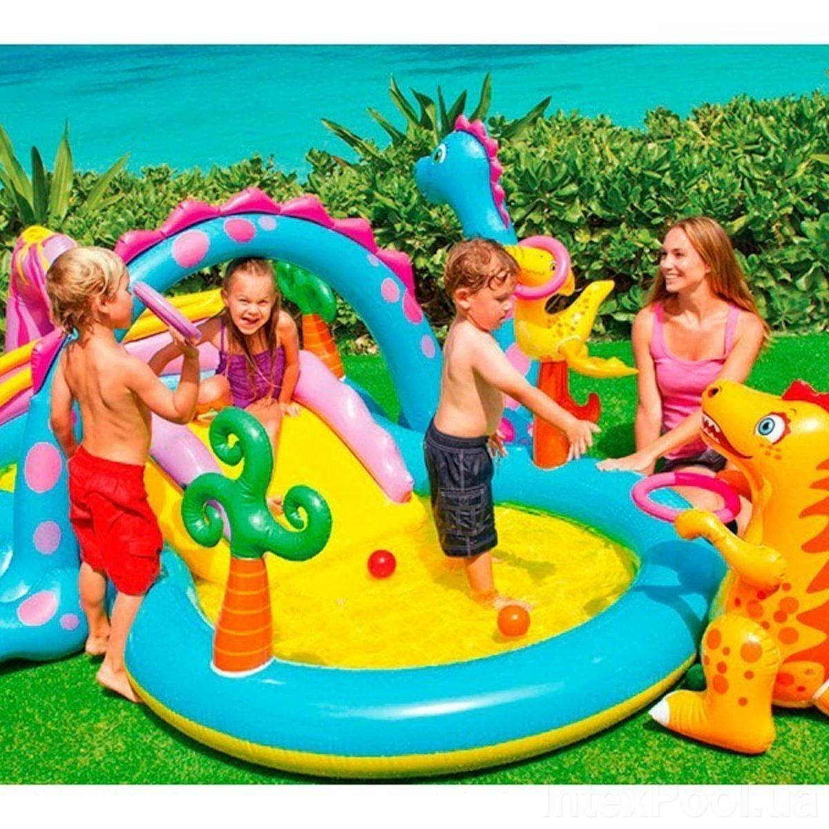 Надувной игровой центр Intex 57135 «Планета динозавров», 333 х 229 х 112 см, с фонтаном, надувным кольцом
Надувной игровой центр Intex 57135 «Планета динозавров», 333 х 229 х 112 см, с фонтаном, надувным кольцом
