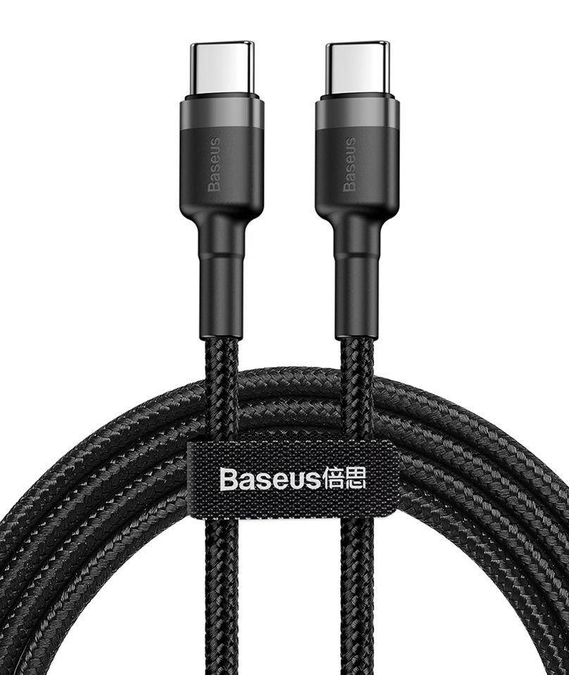 Кабель USB Baseus Cafule PD2.0 60W Type-C to Type-C 3A 1m Black/Grey (CATKLF-GG1), Черный
Кабель USB Baseus Cafule PD2.0 60W Type-C to Type-C 3A 1m Black/Grey (CATKLF-GG1), Черный