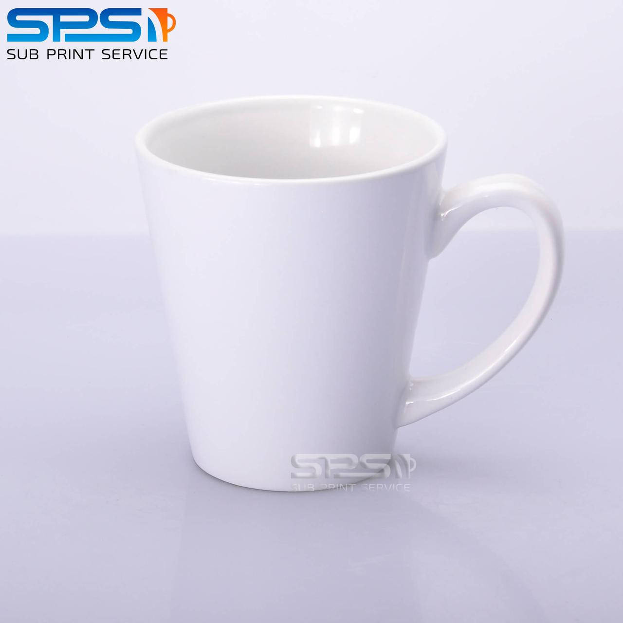 Чашка для сублимации латте маленькая белая 350 мл., Белый 
Чашка для сублимации латте маленькая белая 350 мл., Белый