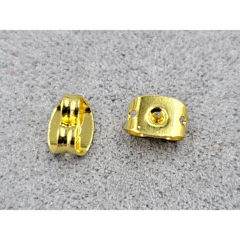 Заглушки для сережек 4,6*6 мм 5 пар цвет лимонное золото (гипоаллергенный сплав) 
Заглушки для сережек 4,6*6 мм 5 пар цвет лимонное золото (гипоаллергенный сплав)