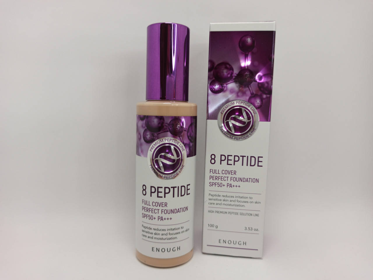 Enough 8 Peptide Full Cover Perfect Foundation SPF50+ PA+++ 100g - Тональный крем с пептидами 13
Enough 8 Peptide Full Cover Perfect Foundation SPF50+ PA+++ 100g - Тональный крем с пептидами 13