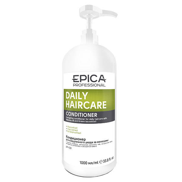 Кондиционер EPICA Daily Care для ежедневного ухода с маслом бабассу и экстрактом зеленого чая (1000 мл)
Кондиционер EPICA Daily Care для ежедневного ухода с маслом бабассу и экстрактом зеленого чая (1000 мл)
