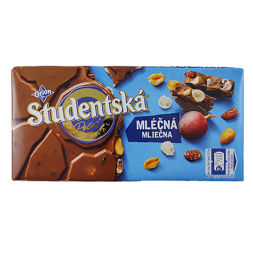 Шоколад Студентська молочна з арахісом та ізюмом слива Studentska 190g 16шт/ящ (Код : 00-00003771)
Шоколад Студентська молочна з арахісом та ізюмом слива Studentska 190g 16шт/ящ (Код : 00-00003771)