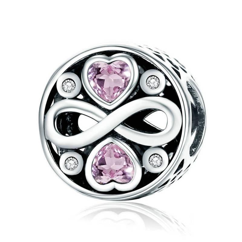 Шарм "Любовь и бесконечность" серебро 925 проба, кубический цирконий 
Шарм "Любовь и бесконечность" серебро 925 проба, кубический цирконий