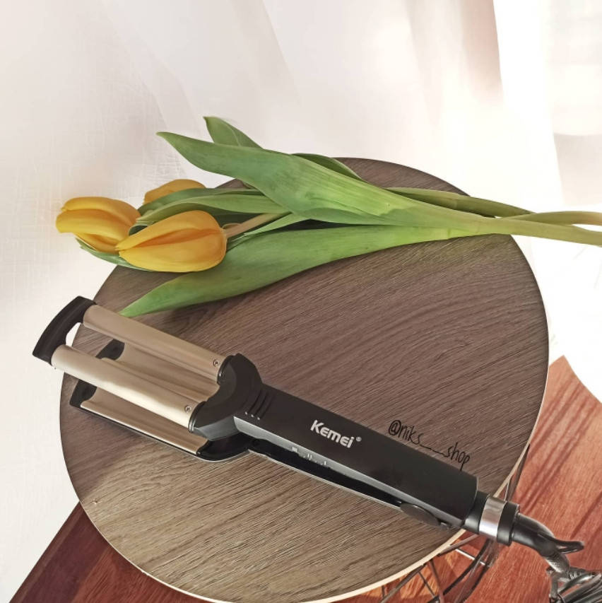 Плойка для локонов 3 волны 18 мм 
Плойка для локонов 3 волны 18 мм