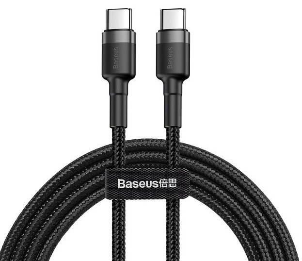 Кабель Baseus Cafule USB Type-C to USB Type-C 1м 3A PD 60W Black/Grey (CATKLF-IG1), Черный
Кабель Baseus Cafule USB Type-C to USB Type-C 1м 3A PD 60W Black/Grey (CATKLF-IG1), Черный