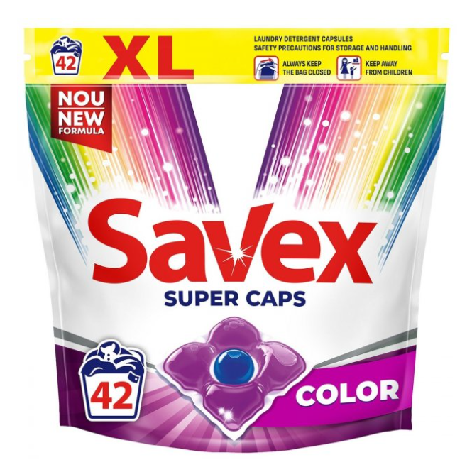 Капсулы таблетки для стирки Савекс Колор Savex Super Caps Color для цветного белья, 42 шт
Капсулы таблетки для стирки Савекс Колор Savex Super Caps Color для цветного белья, 42 шт