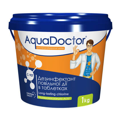 AquaDoctor C-90T 1 кг. средство длительной дезинфекции воды. Химия для бассейна AquaDoctor
AquaDoctor C-90T 1 кг. средство длительной дезинфекции воды. Химия для бассейна AquaDoctor