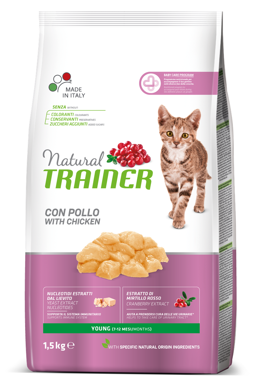 Trainer (Трейнер) Natural Super Premium Young Cat Сухой корм для молодых котов 1.5 кг АКЦИЯ 4 + 1
Trainer (Трейнер) Natural Super Premium Young Cat Сухой корм для молодых котов 1.5 кг АКЦИЯ 4 + 1