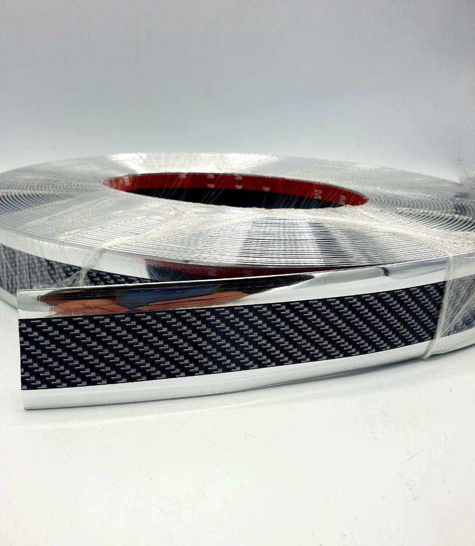 Декоративная универсальная молдинг лента на скотче 3D Карбон+Хром для авто(для порогов,дверей,багажника и тд)
Декоративная универсальная молдинг лента на скотче 3D Карбон+Хром для авто(для порогов,дверей,багажника и тд)