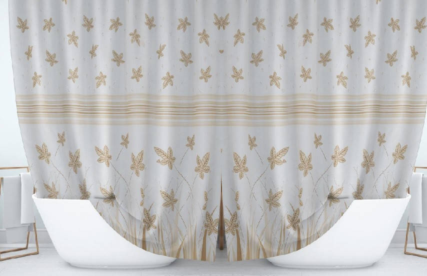 Шторка для ванной Tropik полиэстер двойная 2*110 см (Турция) 9918v2-2, Бежевый 
Шторка для ванной Tropik полиэстер двойная 2*110 см (Турция) 9918v2-2, Бежевый