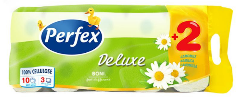 Туалетная бумага Perfex "De luxe", с ароматом ромашки, 3 СЛОЯ, 10 рулонов 145 отрывов Сербия 8600101745637, Зелёный
Туалетная бумага Perfex "De luxe", с ароматом ромашки, 3 СЛОЯ, 10 рулонов 145 отрывов Сербия 8600101745637, Зелёный