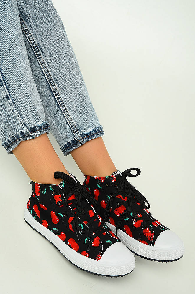 Кеды женские черные с красным 136105M
Кеды женские черные с красным 136105M