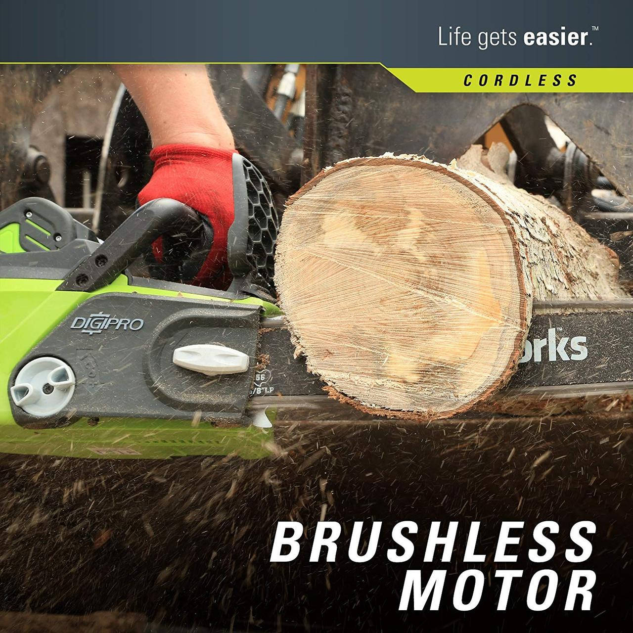 Аккумуляторная цепная пила GreenWorks G-MAX 40V 16-inch DigiPro GD40CS40 (20312) с аккумулятором 6 А.ч.
Аккумуляторная цепная пила GreenWorks G-MAX 40V 16-inch DigiPro GD40CS40 (20312) с аккумулятором 6 А.ч.