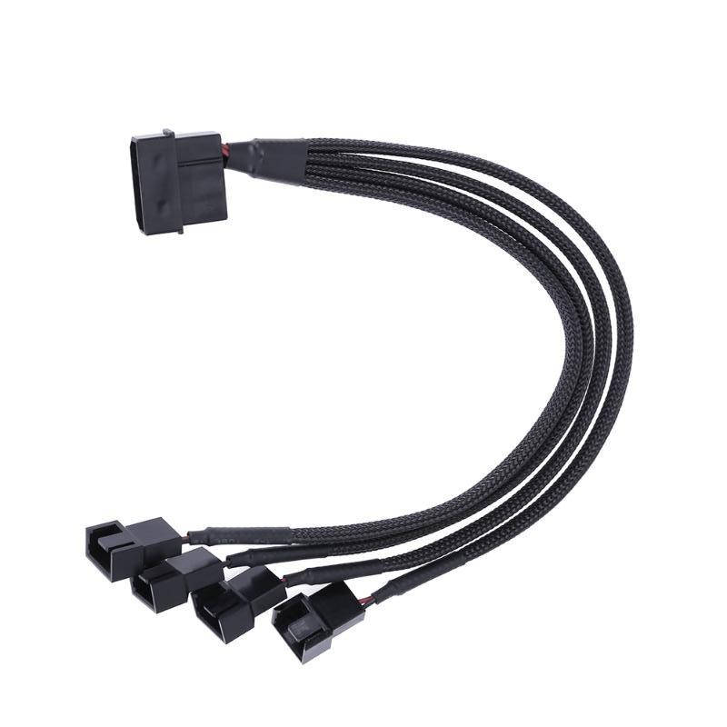 Кабель переходник питания Molex to 4x4pin FAN, 12V Black (подключение корпусного вентилятора) f07
Кабель переходник питания Molex to 4x4pin FAN, 12V Black (подключение корпусного вентилятора) f07