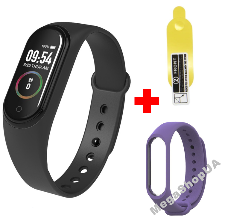 Фитнес браслет трекер Mi Band M4 с тонометром, женские мужские умные смарт часы Фиолетовые
Фитнес браслет трекер Mi Band M4 с тонометром, женские мужские умные смарт часы Фиолетовые