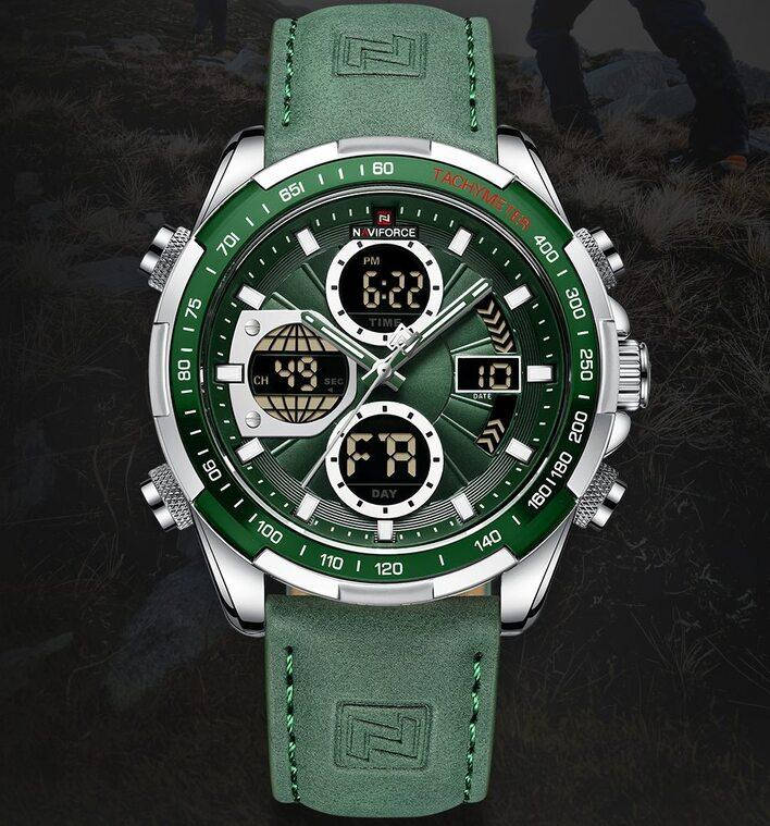 Мужские тактические часы Naviforce Fly ArmyGreen с двойным циферблатом ( Будильник, подсветка, секундомер)
Мужские тактические часы Naviforce Fly ArmyGreen с двойным циферблатом ( Будильник, подсветка, секундомер)