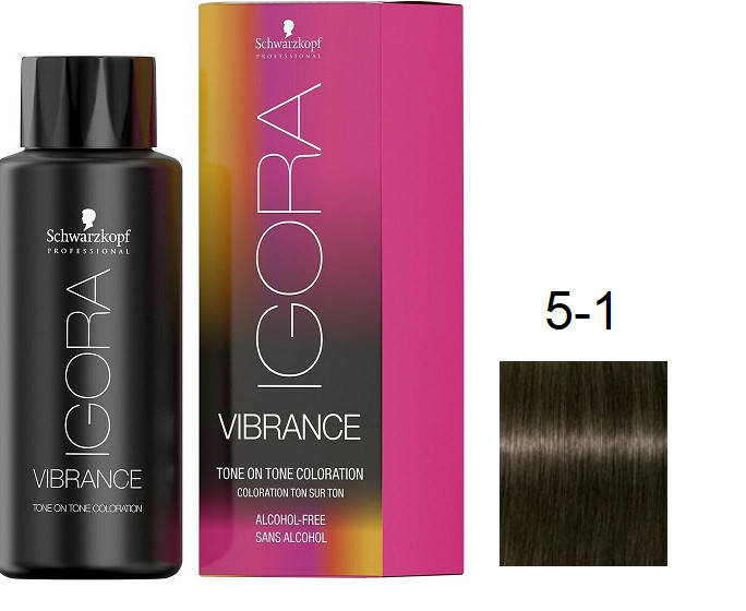 Краска для волос Schwarzkopf igora Vibrance безаммиачная 5-1 Cветло-коричневый сандрэ 60 мл
Краска для волос Schwarzkopf igora Vibrance безаммиачная 5-1 Cветло-коричневый сандрэ 60 мл