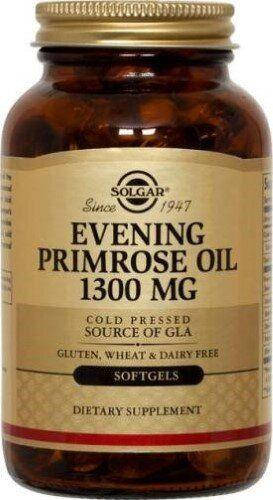 Масло вечерней примулы (Evening Primrose Oil), Solgar, 1300 мг, 30 капсул (SOL-01056)
Масло вечерней примулы (Evening Primrose Oil), Solgar, 1300 мг, 30 капсул (SOL-01056)