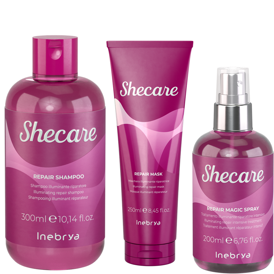 Набор для восстановления волос Inebrya SheCare Kit (shmp/300ml + h/spray/200ml + mask/300ml)
Набор для восстановления волос Inebrya SheCare Kit (shmp/300ml + h/spray/200ml + mask/300ml)